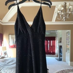 Black maxi dress for night out or wedding